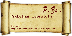 Probstner Zseraldin névjegykártya